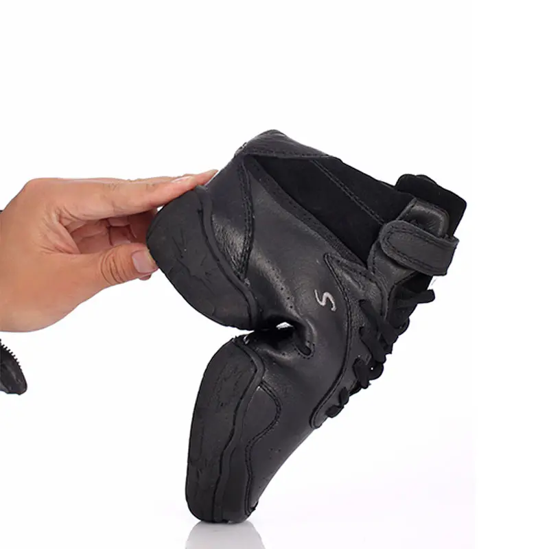 Chaussures de danse Jazz en cuir véritable pour femmes, baskets modernes de danse de rue, Hip Hop carré sport Salsa salle de bal, taille 34 à 45