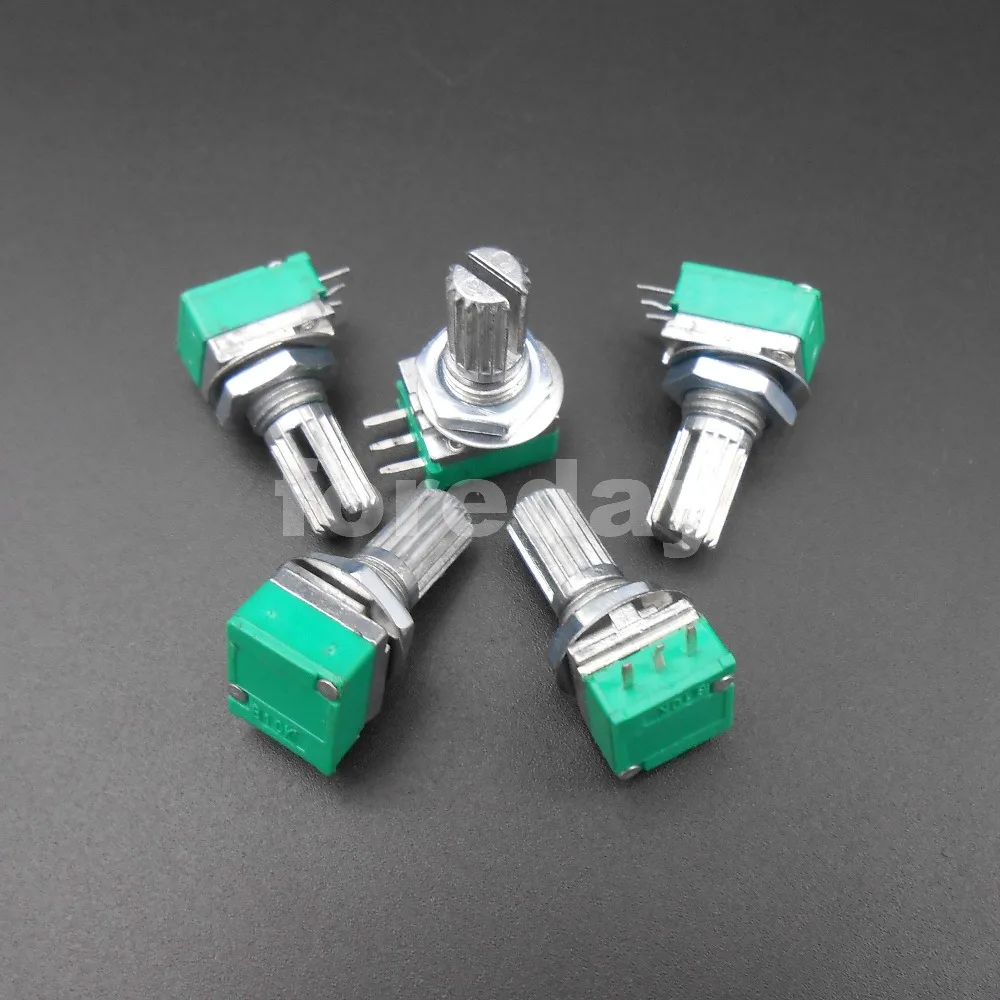 10-500PCS NEW RK097N Audio Amplifier Sealed Potentiometer 3 Pins B 5K 10K 20K 50K 100K ohm 3P B5K B10K B20K 50K B100K *FD733-737