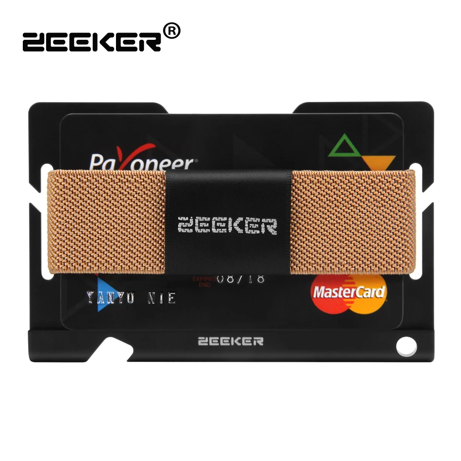 ZEEKER Brand Multi-funtion Aluminum Card Wallet Mini Thin Men Wallets Wallets