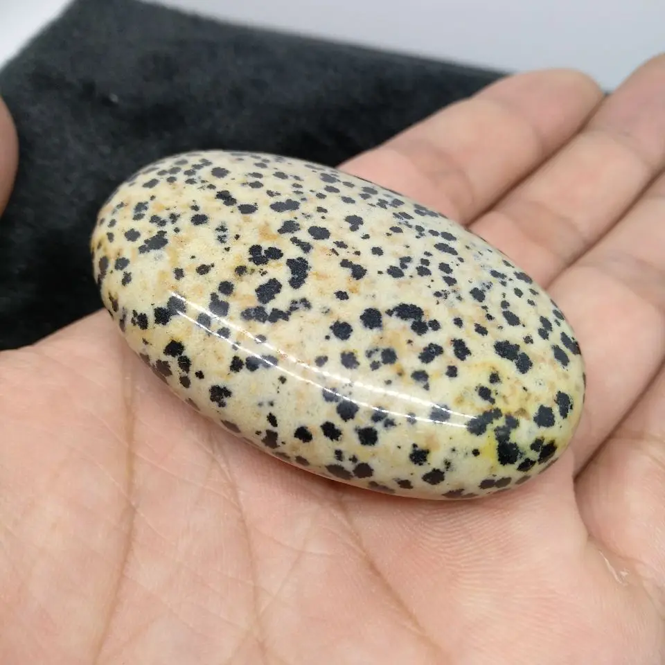 Natural Spotted Cobblestone Tumbled Palm Stone Crystal Massage Healing Reiki