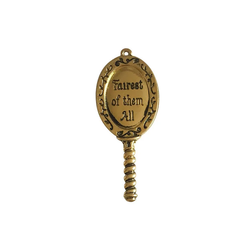 10 pcs/Lot 23mm*55mm mirror charm Antique Silver color or Antique gold Color  words Fairest of them all for jewelry making