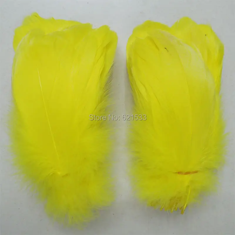 200pcs/lot!14-20cm long Yellow Loose Goose Nagoire Feathers Perfect for crafts,costume design,headbands,hair fascinators
