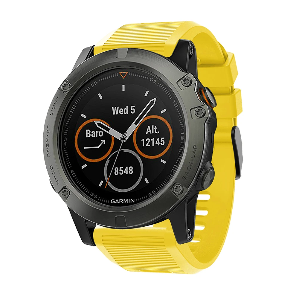 الإفراج السريع سيليكون سهلة تناسب المعصم الفرقة حزام 26 22 20 مللي متر الفرقة سوار ل Garmin Fenix 5X 5 5S زائد 3 HR Forerunner 935 ساعة
