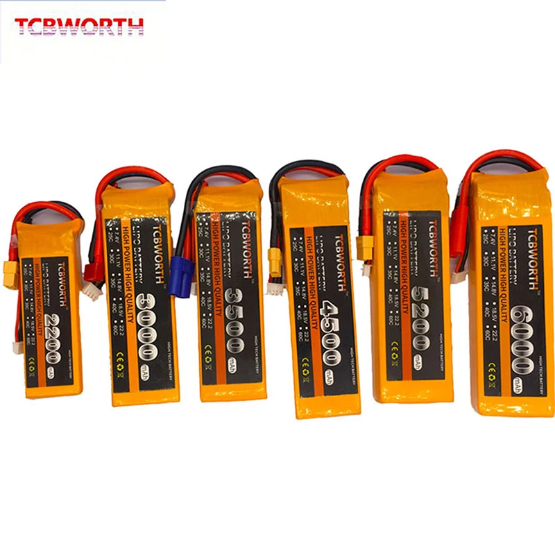 3S RC giocattolo LiPo batteria 11.1V 3800mAh 4200mAh 5200mAh 6000mAh 25C 35C 60C 3S per RC aereo Drone elicottero auto