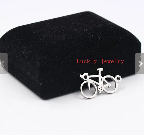 10pcs Lot 17*30mm Fashion bicycle Charms pendant stainless steel  DIY Jewelry Finding