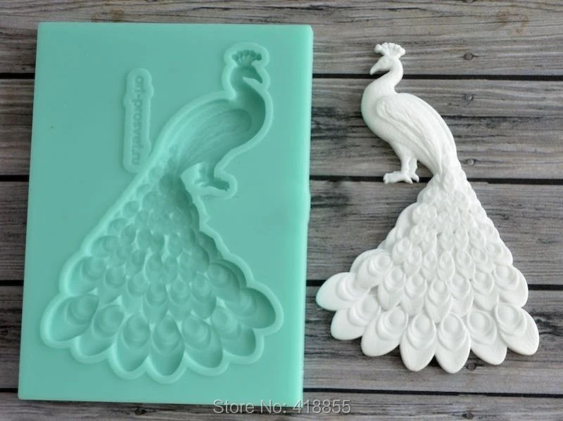 

Silicone Peacock Crafts Mold, Decorating Cake, Fondant Mold, Cake Decorations, Silicone Rubber, PRZY Eco-friendly