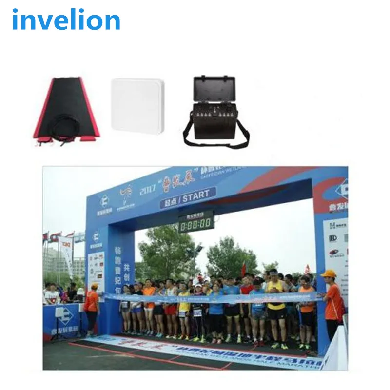 

complete sticker bib rfid USB&TCP/IP ultra race uhf rfid reader/antenna/software data for triathlon/running rfid timing system