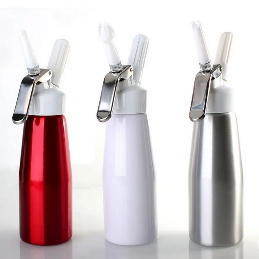 

Free Shipping 500ML Artisan Whipped Cream Dispenser, Cream Whipper with 3 Decorating Nozzles (00230)