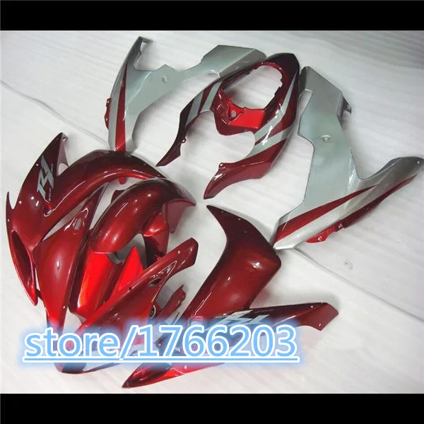 For  YZF R1 04-06 red silver YZFR1 YZF1000 04 05 06 YS1976 YZF-R1 red silvery 2004 2005 2006 Fairings  Ning