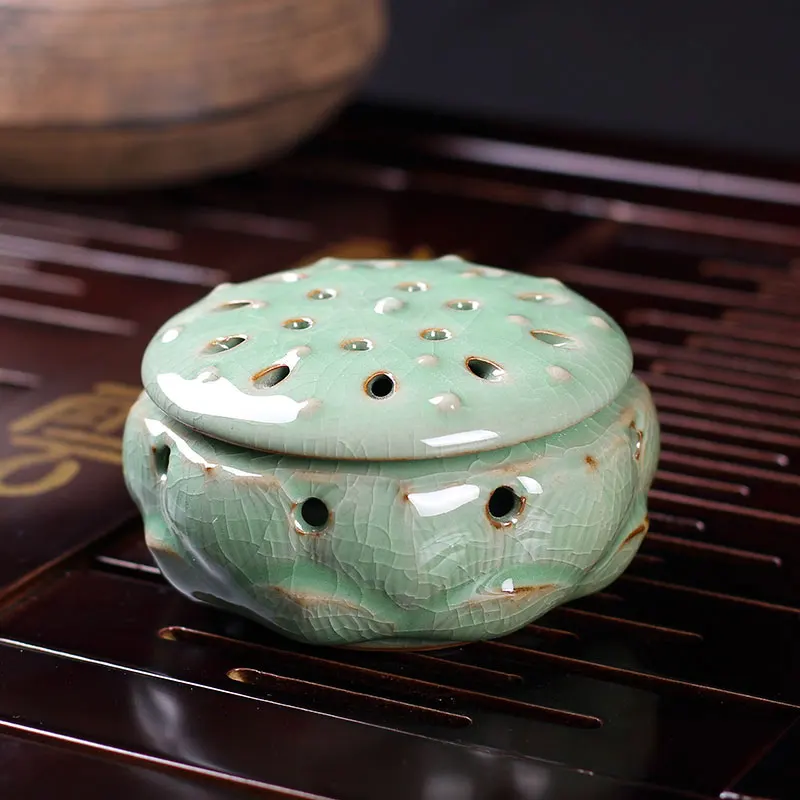 

Керамическая курильница Longquan celadon Будды в стиле лотоса, курильница для благовоний, курильница из сандалового дерева, распродажа