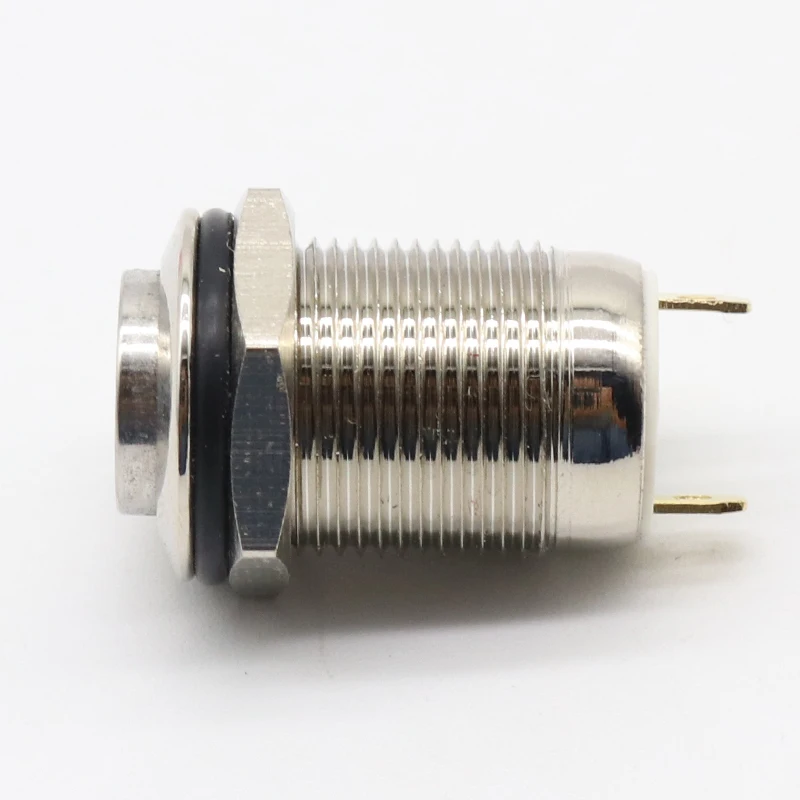 1pcs 12mm Waterproof Momentary High Round Stainless Steel Metal Push Button Switch Car Start Horn Speaker Bell Automatic Reset