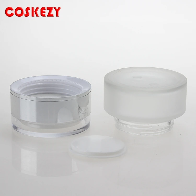 wholesale 50pieces 20g clear frosted cream jar, 20g glass cosmetic jar, empty 20 g glass jar or cream container for eye cream