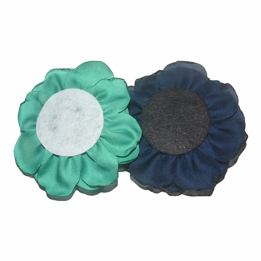 20 pcs/lot , Burned satin flower, 3.7 inches Satin Flower Craft Scrapbooking Accessories Embellishment Decoration