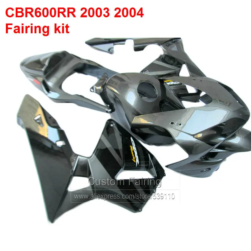 

Factory Fairings For HONDA CBR600RR 03 04 INJECTION MOLDED ( dark grey ) fairing kit +7GiftsTP11