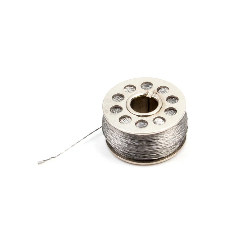 Hilo de coser de acero inoxidable conductivo-bobinadora de 22 metros/72ft