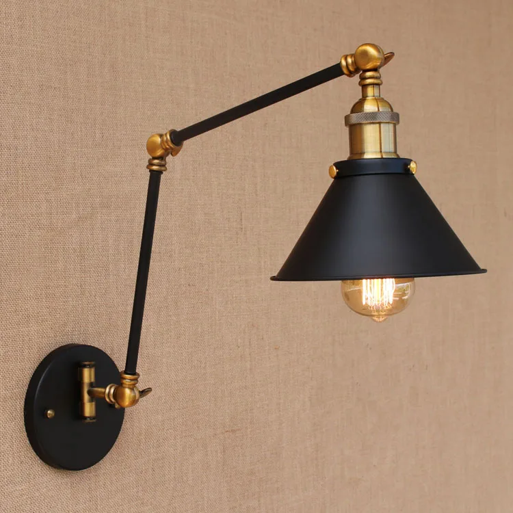 Adjustable Long Swing Arm Wall Light Fixture Edison Retro Vintage Wall Lamp Loft Style Industrial Wall Sconce Appliques LED