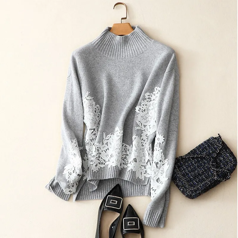 100% Wool Sweater Women Simple Design O Neck Long Sleeves 2 Colors Ladies Casual Pullovers Knitwear New Fashion