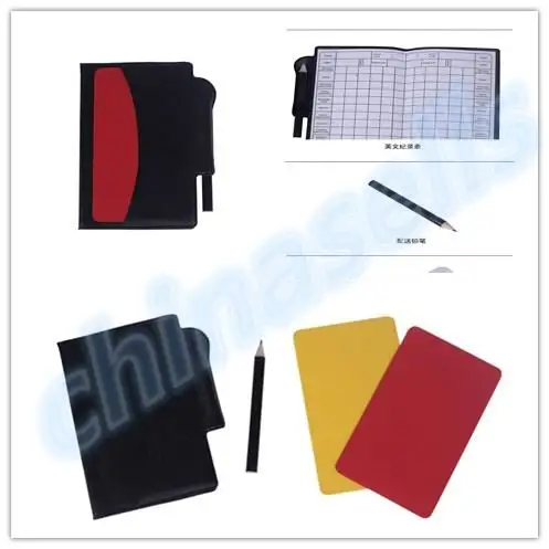 soccer champion yellow and red cards Referee special warning signs Red & yellow cards 1 Yellow card +1 Red card +1pcs pen