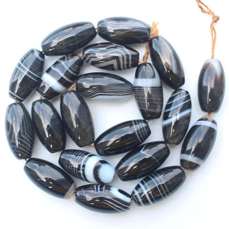 Black stripe ag 6-30mm Oval beads 15inch per strand ,  For DIY Jewelry Making, pendant,necklace