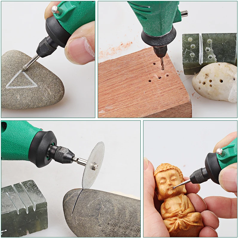 Tungfull Electric Mini Engraver Drilling Machine Hand Drill Electric Engraver Rotary Power Tool Woodworking Carving Cutting