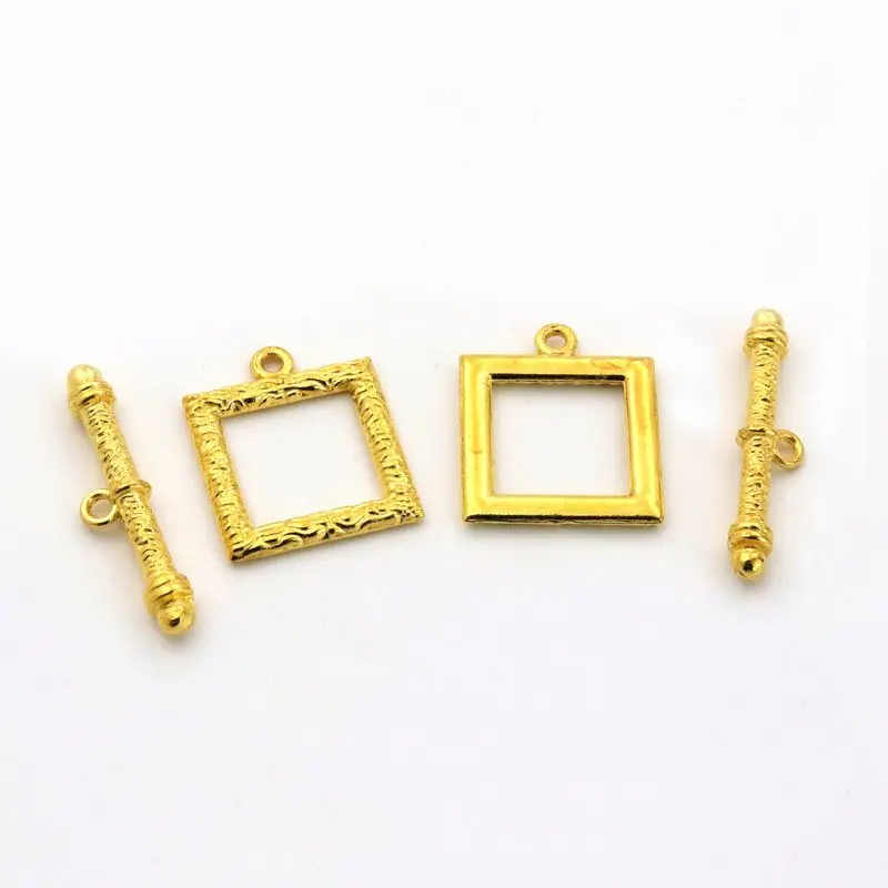 10 Pairs Antike Silber Gold Gemischt Metall Platz OT Spangen Für Schmuck Machen Armband Halskette Diy Zubehör Großhandel Versorgung – Detail 2