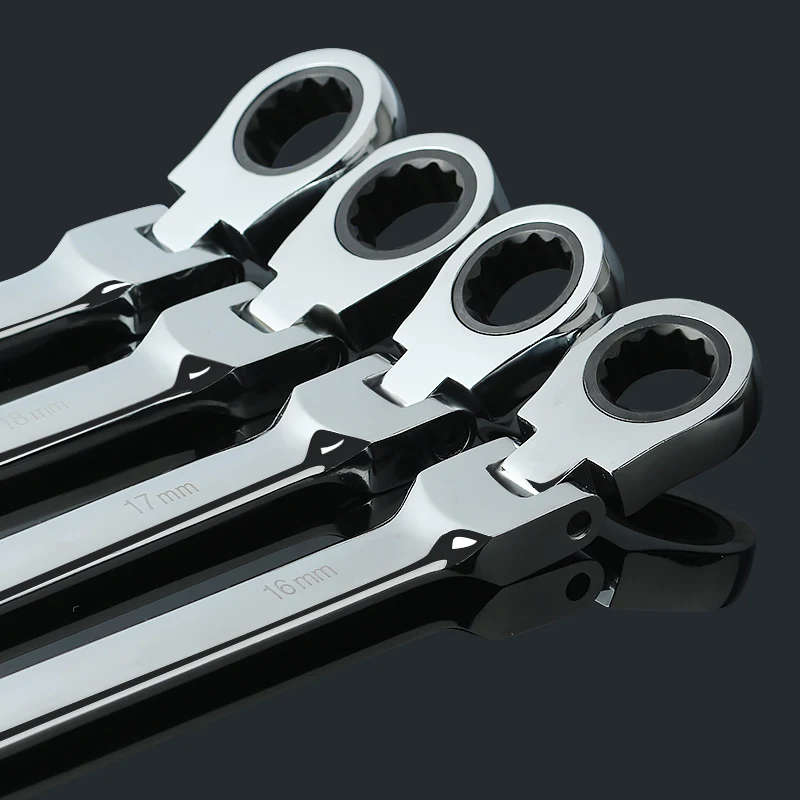 24mm Keys Ratchet Flexible Spanners Open End Torque Ring Flexible Gear Wrench Head Ratchet Wrench Sockets Mini Spanner Tool set