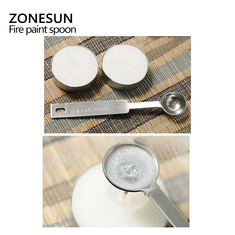 ZONESUN Retail Sealing Wax Spoon Vintage Wood Handle Sealing Wax Spoon With Stamp Candle Anti Hot Wax Spoon For Wax Seal Stamp