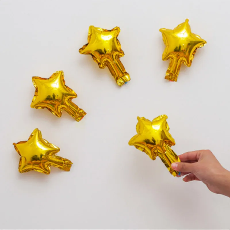 50PCS 5 Inch Mini Heart Pentagram Foil Balloons Wedding Room Decor Baby Birthday Party Christmas Decorations Supplies Kids Toys