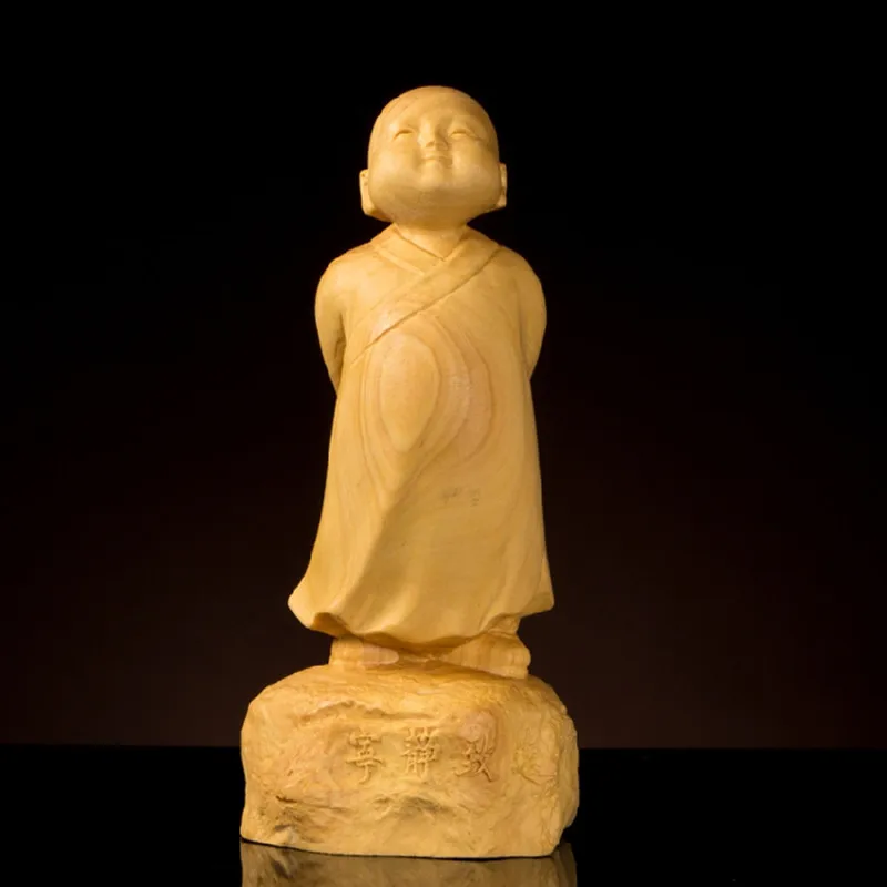 

8cm/10cm Little Monk,Exquisite Carving,Quality Boxwood Material,Best Gifts for Pocket Handle Pieces Tea Pet Putting Decorations