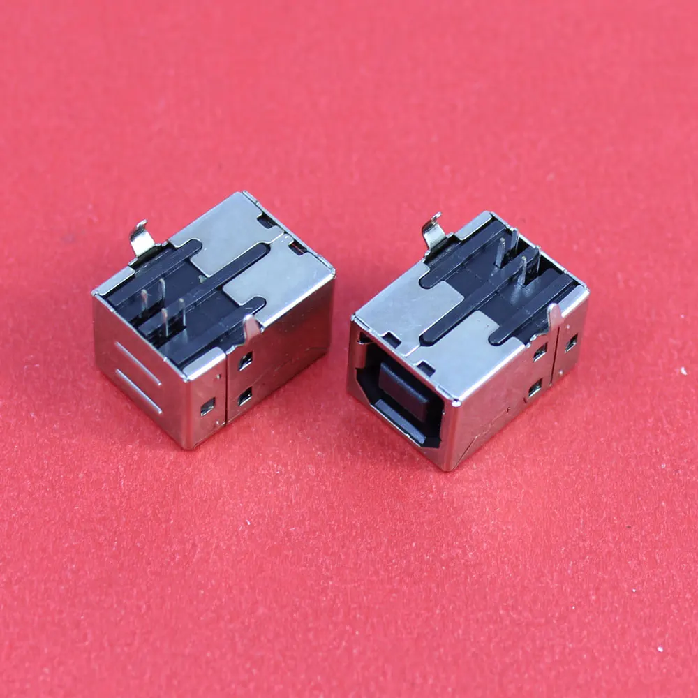ChengHaoRan-PCB 마운트 90 도 4 핀 USB 2.0 유형 B 암 잭 소켓, 2 가지 색상 선택 가능, 1 피스