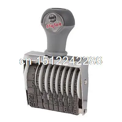 Date Design 0-9 Arabic Numerals Rolling Stamp Numbering Machine Gray