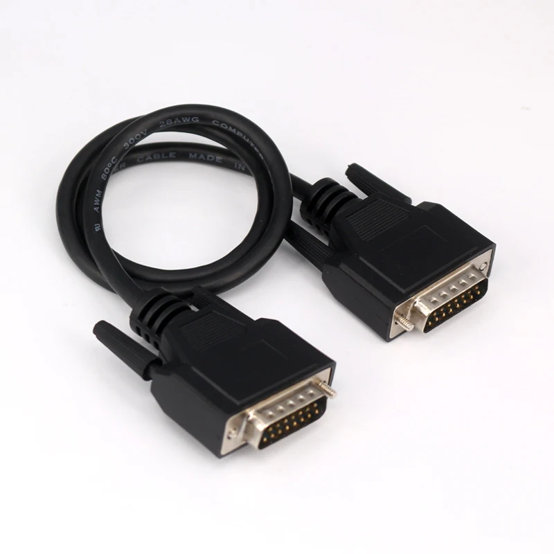 DB15 كابل م/F م/م F/F صفين DB 15 دبوس نقل البيانات كابل النحاس النقي مزدوج محمية المهنية تخصيص طول