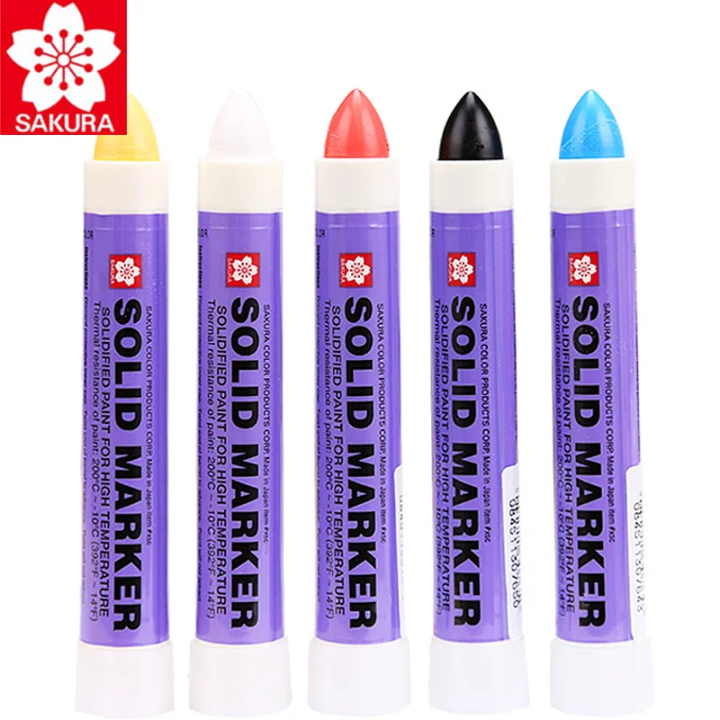 8 Stück Japan Sakura Solid Marker Industriestift XSC Trocken Schreibt auf Stahlplatten Wasser- und Öloberflächen Multifunktionsstift Permanent – Detail 8