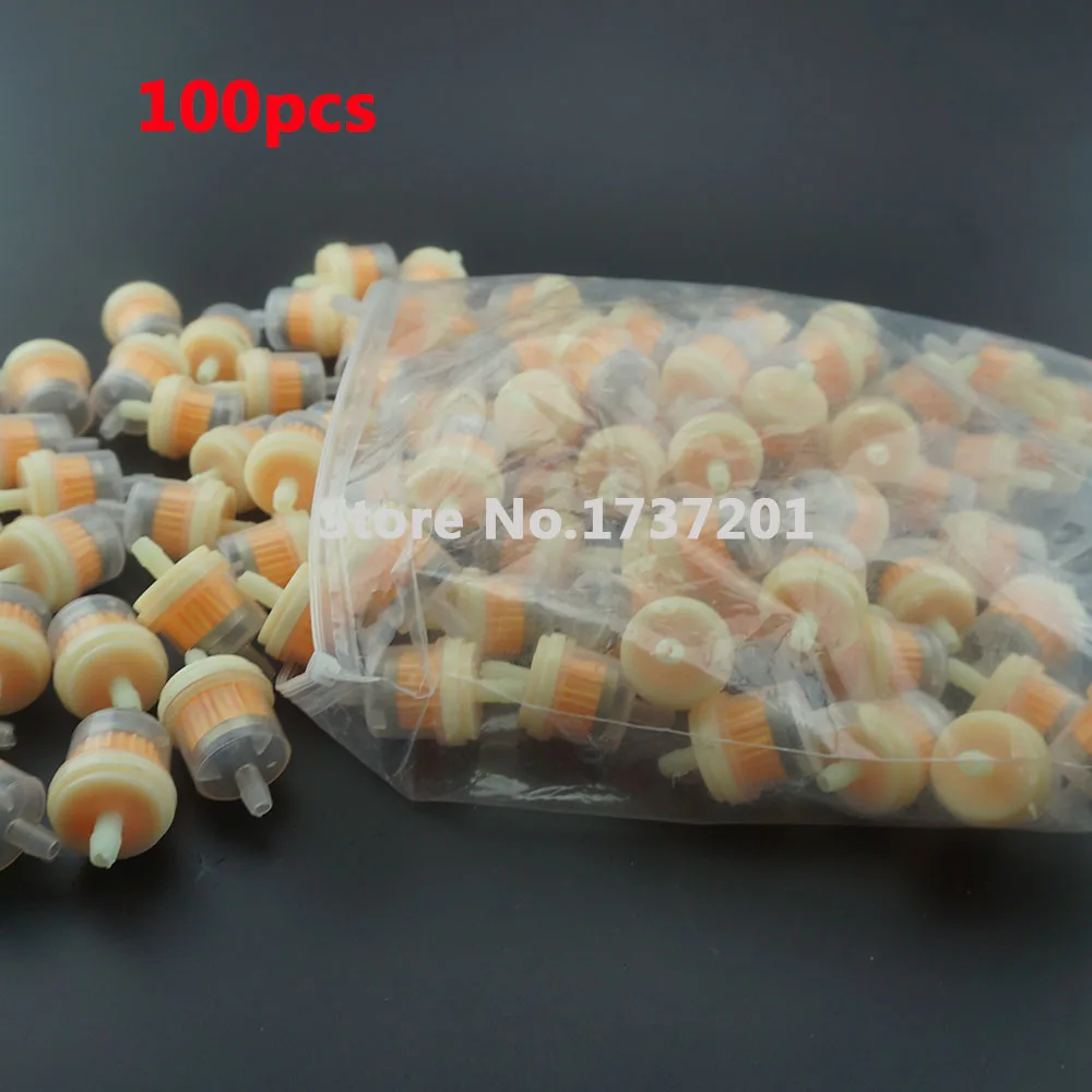 100Pcs ENGINE INLINE GAS Magnetic FUEL FILTER with Magnet 1/4\