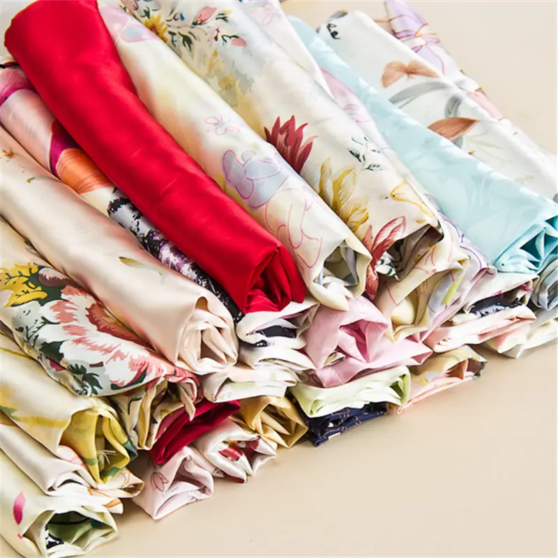 NEW 100% Pure Silk Pillow Towel Tie To The Pillow 4 Lines In The Backside Floral Printed Not A Pillowcase Only A Cover