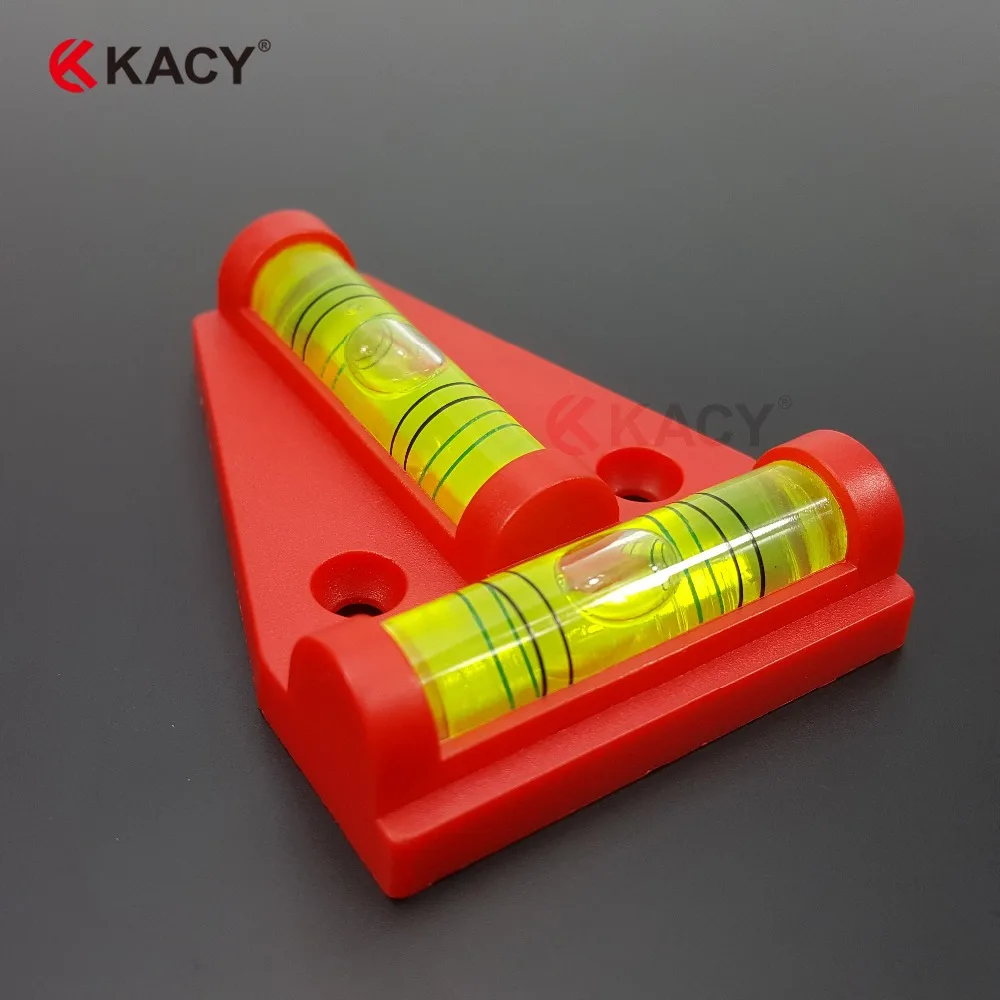 KACY  5pcs/lot triangle  2-way level and pre-drilled holes for fixing Mini Leveler Spirit Level,Camp mini spirit level