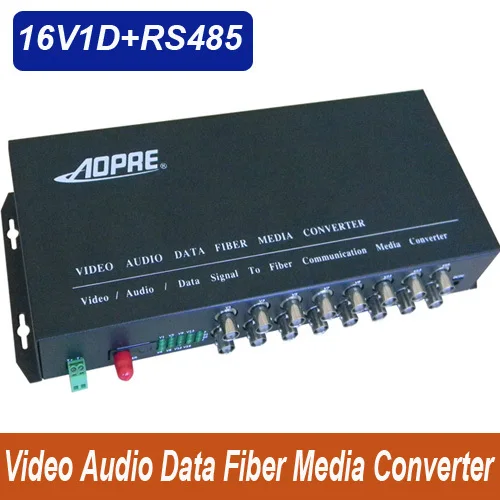 Imagem -03 - Canais Vídeo Dados Áudio Fibra Óptica Media Converter com Rs485-up 20km Singlemode Alta Qualidade 16