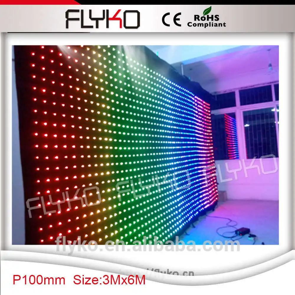 3x6m  Guangzhou RGB full color fabric led backdrop video display