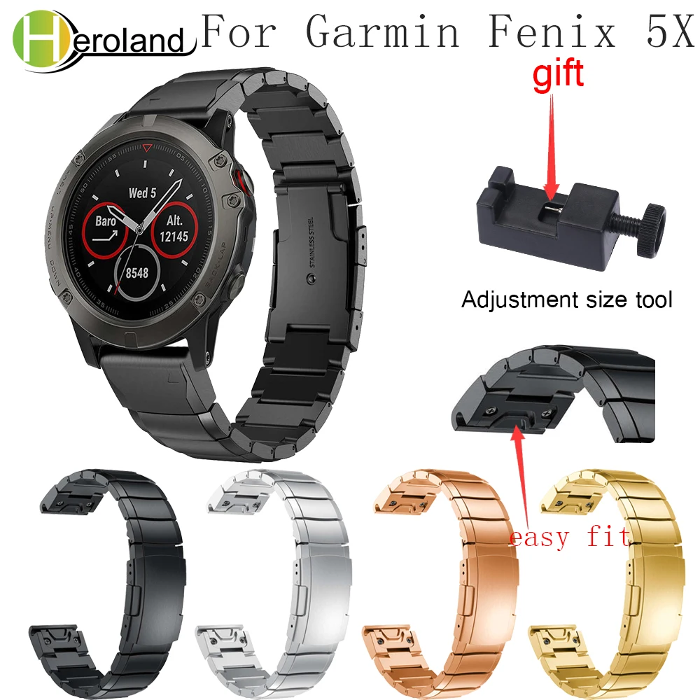 

Ремешок для часов Garmin Fenix 5X GPS/Garmin Fenix 3/3 HR, нержавеющая сталь