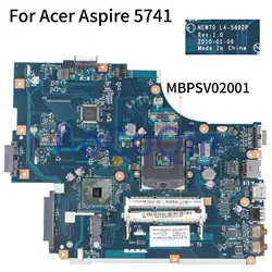 Placa base para portátil Acer Aspire 5741, 5741ZG, NV59C, MBWJU02001, MBTZ90200, MBPSV02001, NEW70, HM55, DDR3, LA-5892P