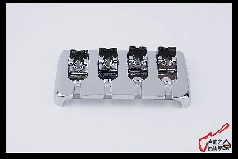 1 Set High Quality GuitarFamily  Bass Bridge For 4 Strings Electric Bass  Chrome  ( #0823 )   MADE IN KOREA