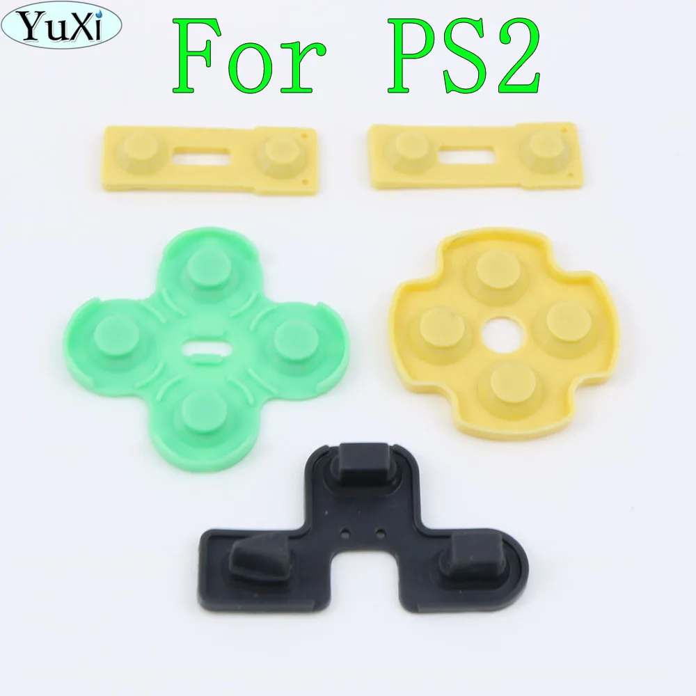 YuXi 1 Set Conductive Rubber Pads Silicone Buttons Contact Replacement For Sony Play Station 2 for PS2 controller