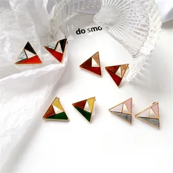 fashionable earrings Fashion trend Ms decoration earrings Colourful matching earrings Geometric accessories wholesale earrings