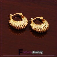 Jewellery Fabulous women's  yellow gold GF moon earring silkworm 18mmNot satisfied, 7 days no reason to refund