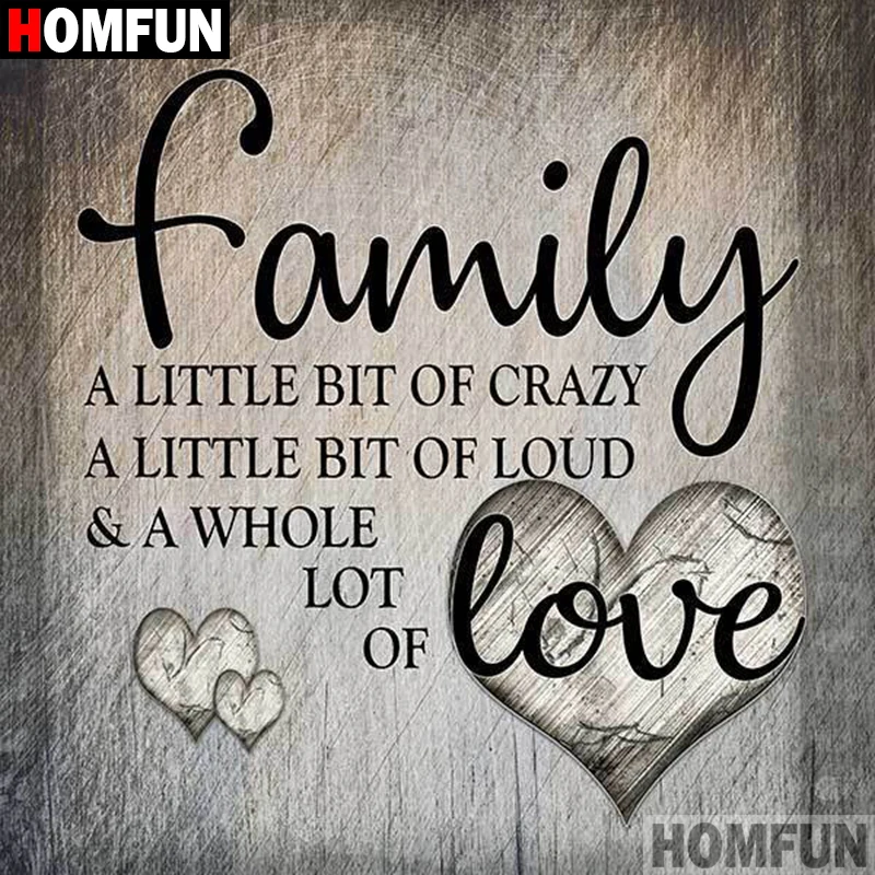 

HOMFUN 5D Diy Diamond Painting Cross Stitch "Family love letter" Home Decor Full Rhinestones Inlay Diamond Embroidery A18500