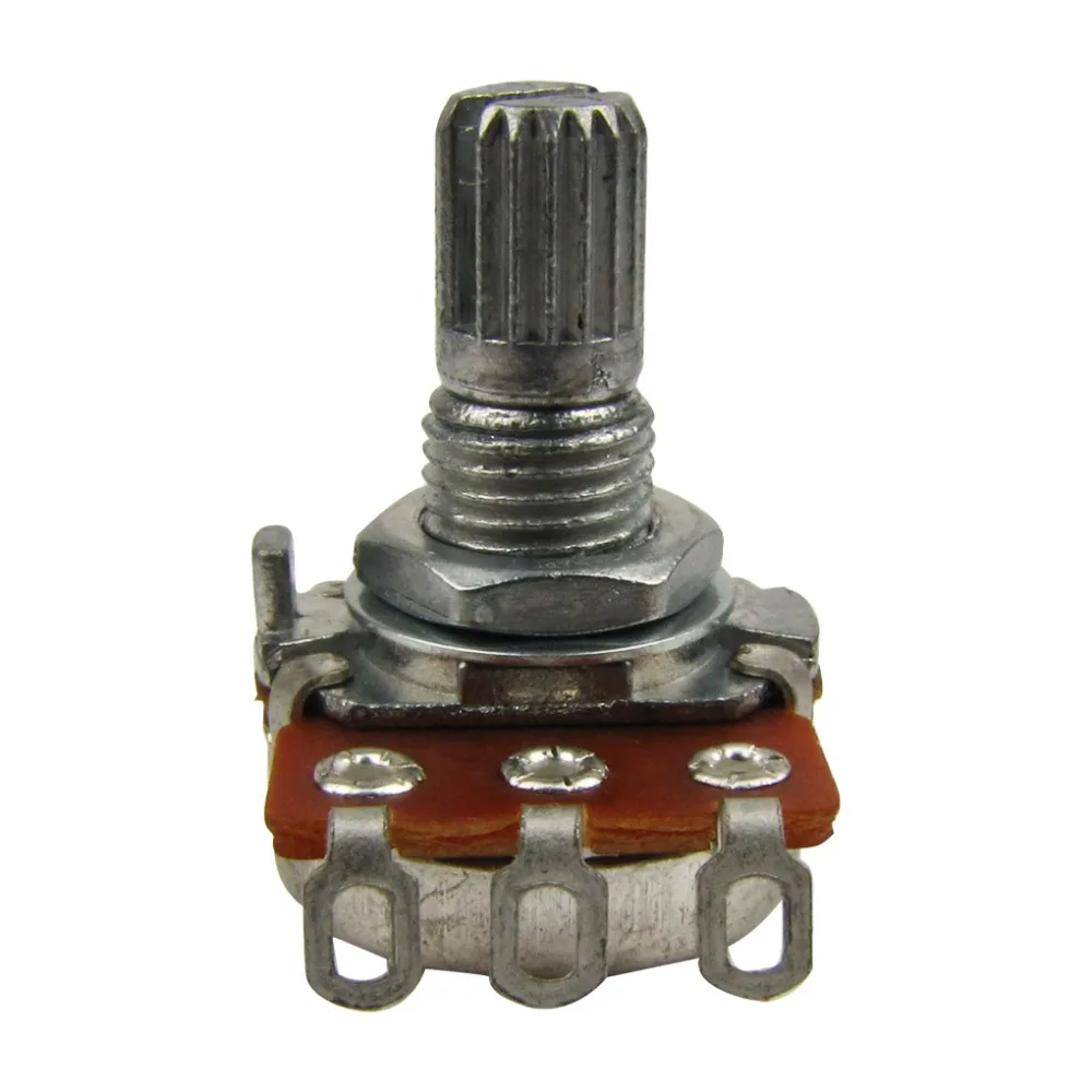 FLEOR 10 Stück Mini-Gitarren-Potentiometer-Topf A250K / A500k Tone Volume Control Pots Short Shaft Gitarrenzubehör