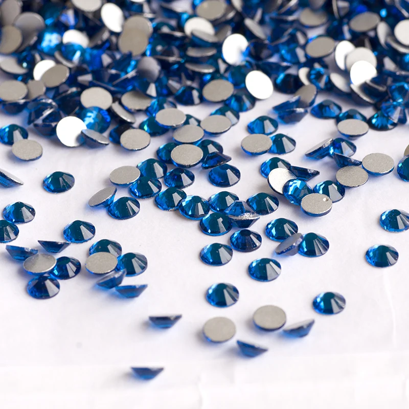 SW Capri Blue Non Hot fix Rhinestones Flat back Strass Crystals Glitter Rhinestones Garment Nail Art Garment Decoration