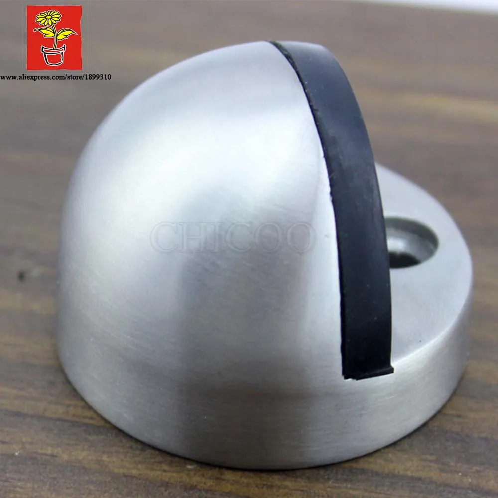 Wholesale 10PCS  Stainless steel 304 half moon door stopper increase door stop Floor MOUNTED doorstops