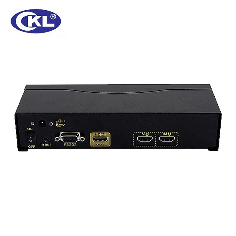 CKL 2 ميناء Auto HDMI التبديل 2 في 1 خارج مع IR عن بعد RS232 التحكم دعم 3D 1080P EDID السيارات كشف CKL-21H