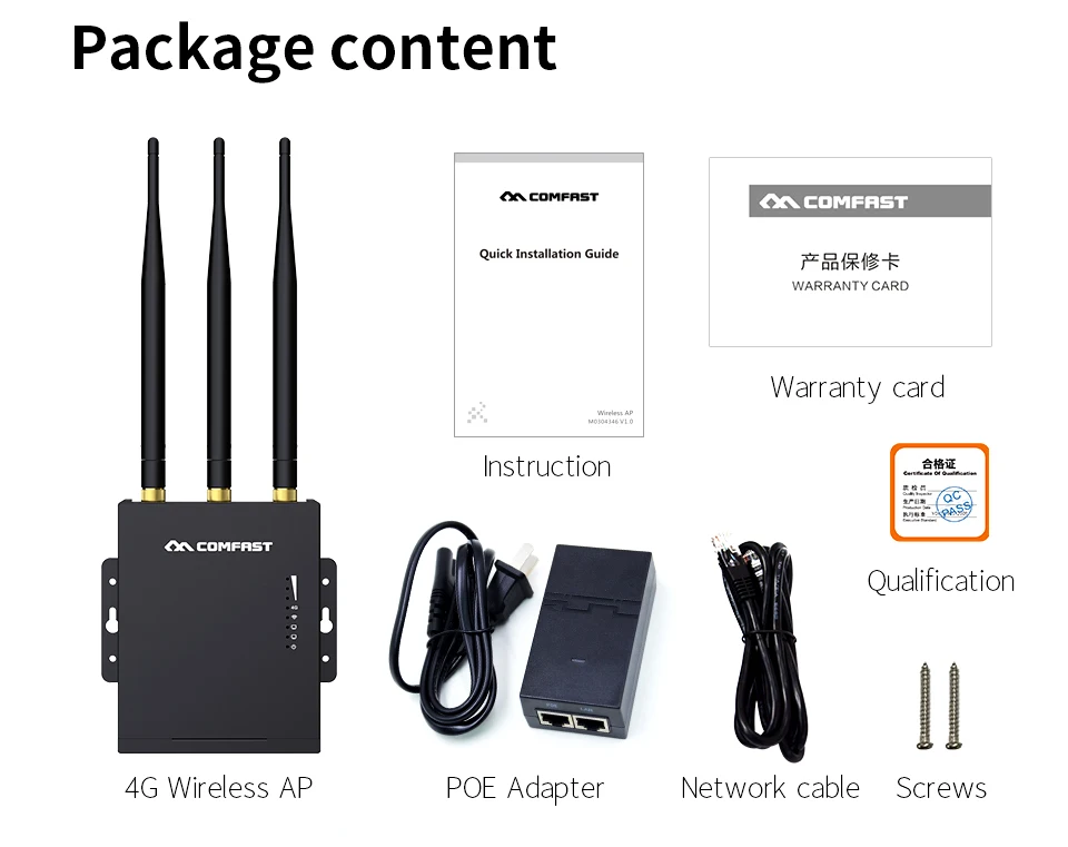 Imagem -06 - Comfast Alta-velocidade Exterior 2.4g 4g Lte ap Roteador Wi-fi sem Fio Plug And Play Cf-e7 Modem para Câmera ip Exterior Cobertura Wi-fi